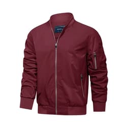 Anzerll Men's Flight Bomber Jacket Casual Lightweight Softshell Windbreaker Slim Fit Varsity Jacket Coat
