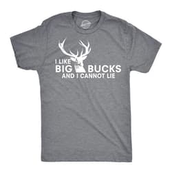 Crazy Dog T-Shirts Crazy Dog Mens I Like Big Bucks and I Cannot Lie T Shirt Funny Hunting Tee