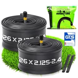 Hydencamm 2 Pack 26x2.125/2.40 Bike Tube, 26 x 2.125 Bike Tube with 35mm AV, Premium Butyl 26x2.10 Mountain Bike Tube with 2 Tire Levers, 26x2.125/2.20/2.25/2.30/2.35/2.40 Compatible City Bikes by Hydencamm