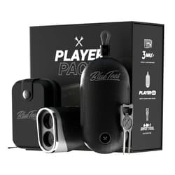 Blue Tees Golf Player Pack GO Bundle - Series 3 Max+ Rangefinder with Premium Case, The Player GO GPS Equipped Magnetic Speaker & Premium 6-in-1 Utility Divot Tool - The Complete Golf Bundle