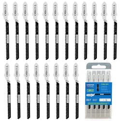 GINEPAN Jigsaw Blades T Shank 20PCS T119BO with Case, Compatible with Bosch Dewalt Black and Decker Jig Saw Blades Set for Wood, 3 in. 12 TPI Curved & Scrolling Fast Cuts