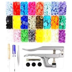 BetterJonny KAM Snaps Buttons + Snap Pliers, Starter Fasteners Kit, 384 Sets 24-Colors, Size 20 T5 KAM Snap Plastic Fasteners Punch Poppers Closures No-Sew Buttons for Crafts Cloth Diaper Bibs