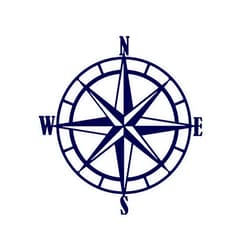 CustomMetalWorx Nautical Compass Rose Metal Wall Art