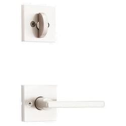 Kwikset 971HFLSQT-15V1 Single Cylinder Interior Halifax Lever Trim with Square Rose New Chassis Satin Nickel Finish