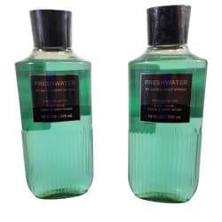 Bath & Body Works Bath and Body Works Men's Collection Freshwater 2 in 1 Hair and Body Wash 10 Oz. 2 Set.