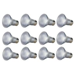 Satco S9400 Pack of 12 LED Bulbs; 7W; 2700K; 120V; 25-degrees Beam Angle; PAR20; Medium Base; Translucent Finish; 80 CRI; 525 Lumens; Dimmable; Rated at 25000 Hours; 3.03: MOL; 2.5