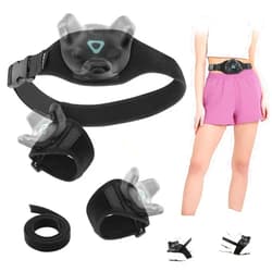 Park Sung Tracker Straps and Belt, Foot Trackerstrap for HTC Vive Tracker, Full Body Tracking, Adjustable, Structure and Material Upgrade, 1TrackBelt+2 TrackStraps+1 Ankle Strap