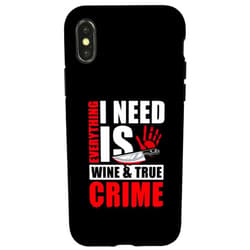Murder True Crime Podcast Gifts iPhone X/XS Serial Killer Documentary True Crime Show Junkie True Crime Case