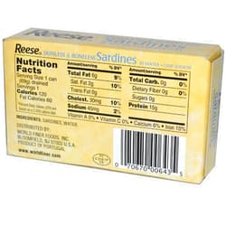 REESE S&B Sardines No Salt, 4.375 OZ