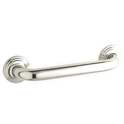 KOHLER K-10540-SN Traditional 12-Inch Grab Bar, Vibrant Polished Nickel