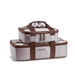 Rachael Ray Lugger Duo, Insulated Casserole Carrier for Hot or Cold Food, Thermal Lasanga Lugger Tote for Pockluck, Parties, Picnic, and Cookouts, Fits 9
