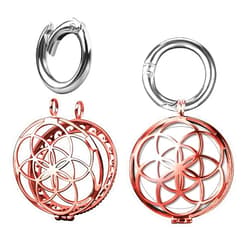 VIIVY VIYIV Metal Keychain for Apple AirTag Protective Case Holder Key Ring Dog Luggage Bike - Rose Gold