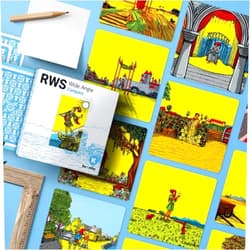 SensiaTaro RWS Wide Angle Tarot - Compact Edition 78 Pcs Cards + 2 Specials Frame Cards in Two-Piece Rigid Box, 7cm x 7cm (2.75
