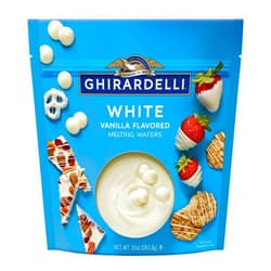 GHIRARDELLI White Vanilla Flavored Melting Wafers, 10 oz Bag (6 Pack)