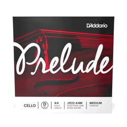 D'Addario Prelude Cello Single D String, 4/4 Scale, Medium Tension, Model: J1012 4/4M