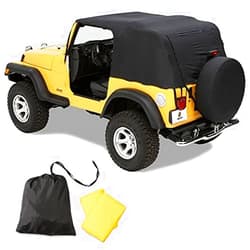 Pavement Ends by Bestop 56813-01 Black Emergency Top for 2004-2006 Wrangler Unlimited