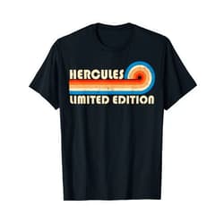 Last Name Matching Family Name HERCULES Surname Retro Vintage 80s 90s Birthday Reunion T-Shirt