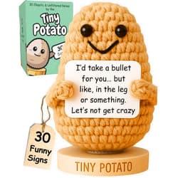 Got you a little something Funny Friendship Gift - Tiny Potato with 30 Sassy Messages for Women Friends Bestie BFF Bestfriend Coworkers - Best Friend Birthday Gifts for Women Men Her Him Sister Classmate - Positive Crochet