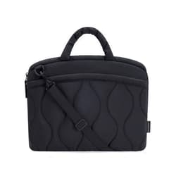 BAGSMART 13-14 Inch Laptop Case Sleeve, Protective Lightweight Puffy Laptop Bag with Strap for MacBook Air/Pro 13.3 Inch, Water Resistant Laptop Cover Compatible for Dell HP Asus, Black