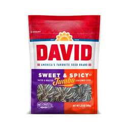 DAVID Seeds DAVID Roasted and Salted Jumbo Sunflower Seeds, Sweet and Spicy Flavor, 5.25oz.
