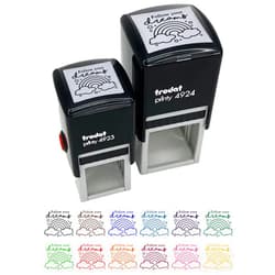 Sniggle Sloth Follow Your Dreams Cute Rainbow Motivational Self-Inking Rubber Stamp Ink Stamper - 1 Inch Small - Black Ink