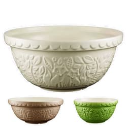 Mason Cash In the Forest S12 (4.25 Qt) Embossed Mixing Bowl | Fox (Cream)