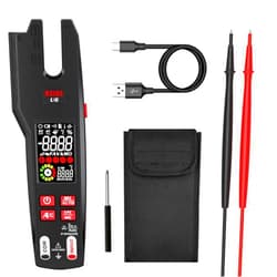 SUETTLA U6 Electrical Tester, Current DC AC Voltage Continuity Infrared Thermometer Tester, Measures DC AC Current Up to 600 A Without Contact, VFC Capacitance Diode Tester with Rechargeable Battery