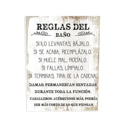 Stupell Industries Reglas Divertidas del Baño Wall Plaque Art