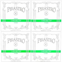 Pirastro Chromcor 1/2-3/4 Violin String Set - Medium Gauge with Ball End E