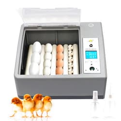NOMAL Egg Incubator, 16-24 Eggs Fully Automatic Poultry Hatcher Machine with Temperature Control and Egg Candler, Dual Electric, Automatic Egg Turner, for Hatching Chickens Quail Duck Goose Turkey