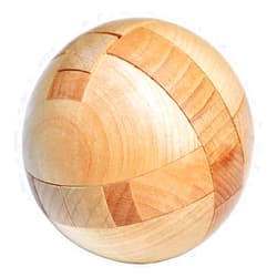 KINGOU Wooden Puzzle Magic Ball Brain Teasers Toy Intelligence Game Sphere Puzzles for Adults/Kids