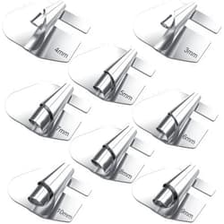 PAGOW 8 Pcs Sewing Rolled Hemmer Foot (3/4/5/6/7/8/9/10mm), Universal Rolled Hem Presser Foot for Sewing Machine, Precision Edge Stitcher-Rolled Hemmer Foot, Sewing Accessories, Hemming Tool