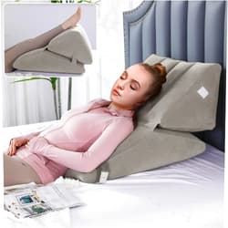 HOMBYS Adjustable Inflatable Bed Wedge Pillow for Sleeping, 7 in 1 Multi Use Back Pillow for Bed Sitting Up, 10 inch Elevated Support Pillow for Legs & Back, Portable for Travel Use-30