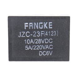 Baomain Mini PCB Power Relay JZC-23F(4123) DC 6V SPST 10A/28VDC 5A/220VAC 5 Pin Pack of 5