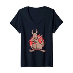 Australien Beuteltiere lustige Beuteltier Sprüche Womens Kangaroo dancing in colourful for the next Australia holiday V-Neck T-Shirt