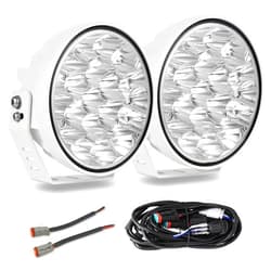 BIGLION.X 2Pcs 7inch White Boat Spotlights 210W 32000Lm Super Bright Off Road Lights Driving Roof Light Bar Marine Light Bar for Trucks Boat Marine