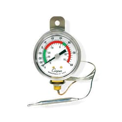 Cooper-Atkins 6642-06-3 Vapor Tension Panel Thermometer with Strap Hanger on Flange, NSF Certified, -40/60°F Temperature Range
