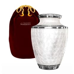 Trupoint Memorials Cremation Urns for Human Ashes - Decorative Urns, Urns for Human Ashes Female & Male, Urns for Ashes Adult Female, Funeral Urns - White, Extra Large