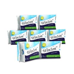 Winion 56x Winalite WinIon Day Use with Wings (Pack of 7) Anion Strip Super Absorbent Ultra Thin Pads for Women