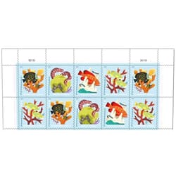 United States Postal Service Coral Reefs Postcard Rate (Sheet of 10) Mail-use Postage Forever Stamps 2019 Scott 5363-5366
