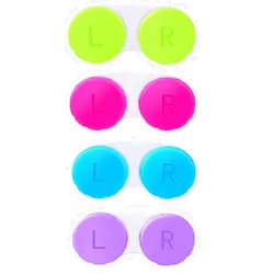 KISEER 4 Pack Colorful Contact Lens Case Box Holder Container Soak Storage Kit
