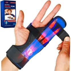 FEATOL Boxer Finger Splint Metacarpal Splint Brace, Adjustable Pinky Hand Brace For Women Men, Pain Relief For Boxer Fractures, Broken Ring Finger, Tendonitis, Left Hand,X-Large