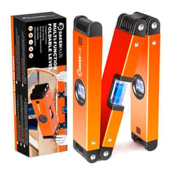SakerPlus Multi-function 3 Sections Foldable Level,Accurate Multi-Angle Measurement Woodworking Tools,Precise Magnetic Aluminum Alloy Portable Leveling In Any Position,Save Your Precious Time