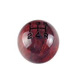 DEWHEL Aluminum Classic Weighted Wooden Type R Manual 5 Speed Gear Shift Knob w/Black Engraved Inlay with Universal Threads M8x1.25 M10x1.25 M10x1.5 M12x1.25