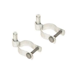 Dailydanny 2 Pack Chain Link Fence Frame Gate Post Male Hinge with Bolts and Nuts (1-7/8 Inch)