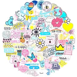 EL NIDO DESIGN 100 VSCO Stickers, Aesthetic Stickers, Cute Stickers, Laptop Stickers, Vinyl stickers, Stickers for Water Bottles, Waterproof stickers, stickers for kids teens, Christmas teen girl gifts sticker packs