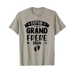 Futur Grand Frère 2024 Cadeau Future Big Brother 2024 Pregnancy Announcement Gift T-Shirt