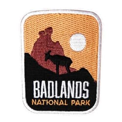 Vagabond Heart Badlands National Park Patch - Iron On Travel Badge - Badlands Souvenir