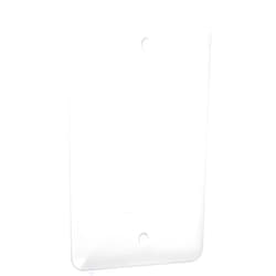 Hubbell TayMac WMW-R Metal Maxi Decorator Electrical Outlet Cover Wall Plate with Screws for 1 Device, 1-Gang, White Smooth