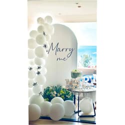 AOITMZAY Wedding Arch Backdrop Cover 7.2Ft White, Round Top Chiara Backdrop Stand Cover for Parties, Baby Shower, Birthday, Banquet Decoration.